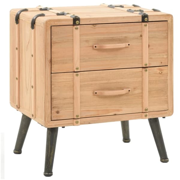 vidaXL sengeskab massivt fyrretræ 50 x 35 x 57 cm - Natborde