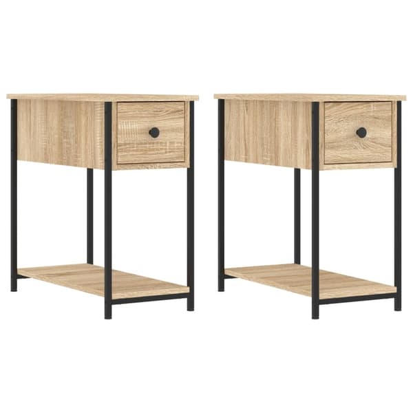 vidaXL Yöpöydät 2 kpl Sonoma-tammi 30x60x60 cm tekninen puu -  Yöpöydät