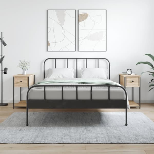 vidaXL Yöpöydät 2 kpl Sonoma-tammi 30x60x60 cm tekninen puu -  Yöpöydät