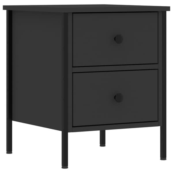 vidaXL sengeborde 2 stk. 40x42x50 cm konstrueret træ sort -  Natborde