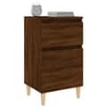 Miniatyrbillede 5 af 11: vidaXL sengeborde 2 stk. 40x35x70 cm brun egetræsfarve -  Natborde