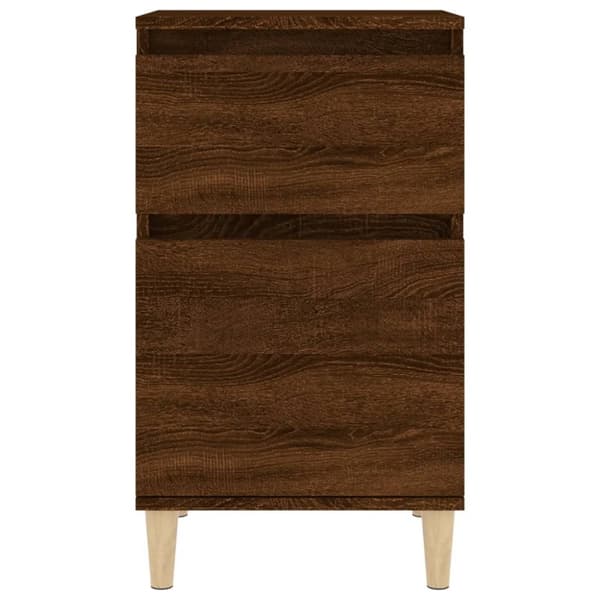 vidaXL sengeborde 2 stk. 40x35x70 cm brun egetræsfarve -  Natborde