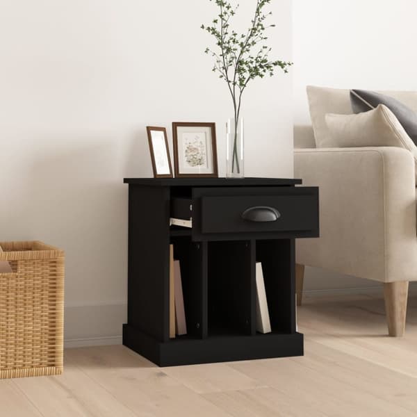 vidaXL sengebord 43x36x50 cm sort - Natborde