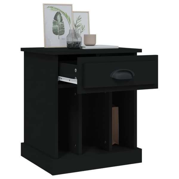 vidaXL sengebord 43x36x50 cm sort - Natborde