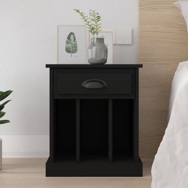 vidaXL sengebord 43x36x50 cm sort - Natborde