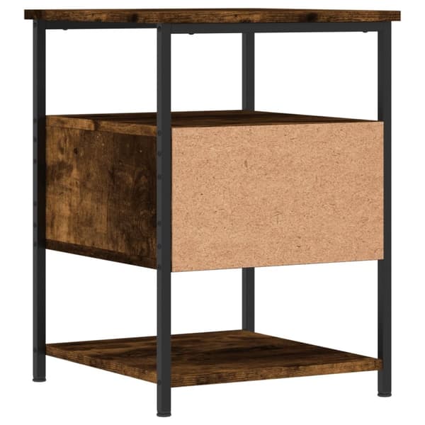 vidaXL sengeborde 2 stk. 40x42x56 cm konstrueret træ røget egetræ - Natborde