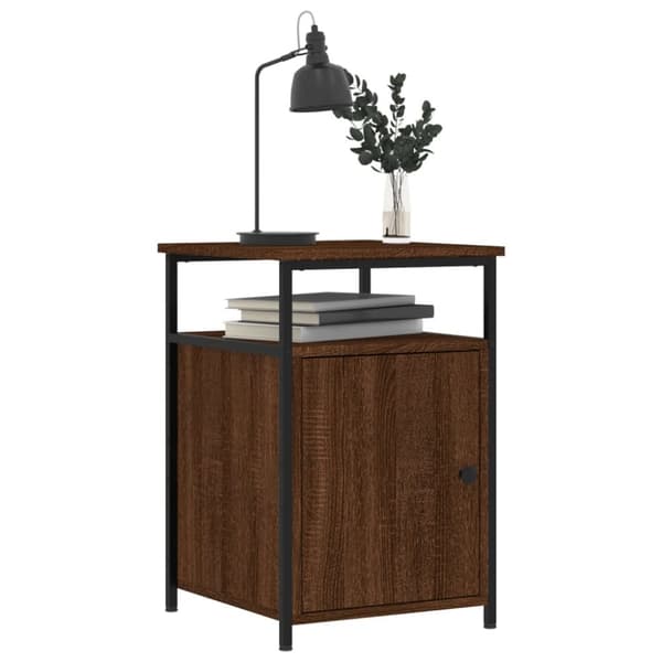vidaXL sengeborde 2 stk. 40x42x60 cm konstrueret træ brunt egetræ -  Natborde