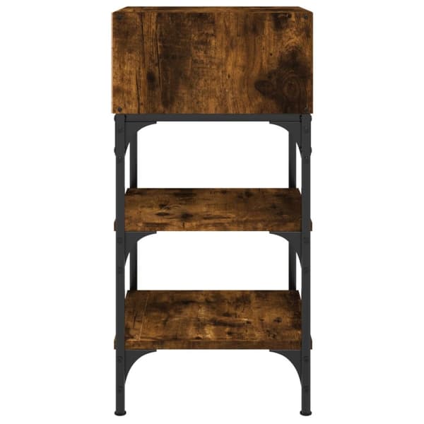 vidaXL Sängbord 2 st rökfärgad ek 35x34,5x70 cm konstruerat trä - Nattduksbord