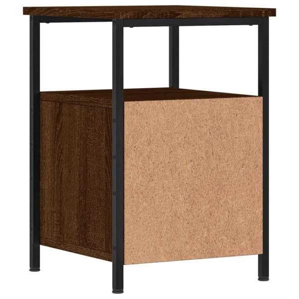 vidaXL Sängbord rökfärgad ek 34x35,5x50 cm konstruerat trä -  Nattduksbord