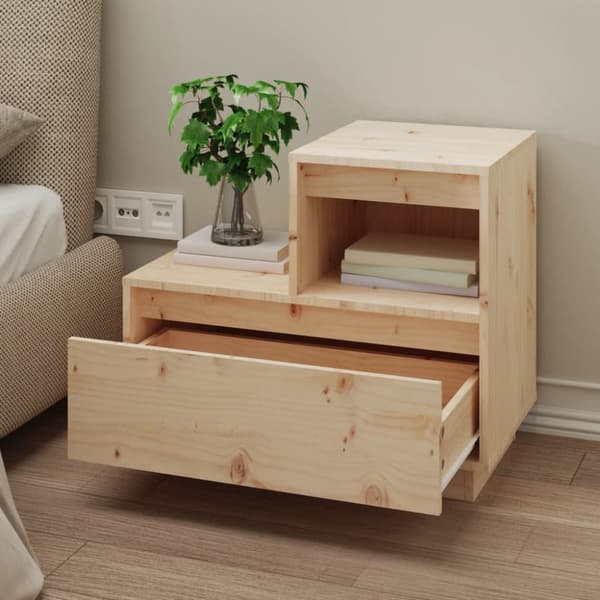 vidaXL sengebord 60x34x51 cm massivt fyrretræ - Natborde
