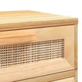 Miniatyrbild 9 av 11: vidaXL Sängbord 2 st brun massiv furu och naturlig rotting -  Nattduksbord