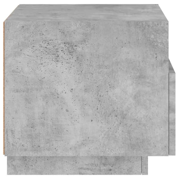 vidaXL sengeborde 2 stk. med LED-lys 40x39x37 cm betongrå - Natborde
