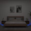 Miniatyrbillede 1 af 11: vidaXL sengeborde 2 stk. med LED-lys 40x39x37 cm røget egetræsfarve -  Natborde