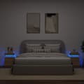 Miniatyrbild 5 av 11: vidaXL Sängbord med LED-lampor 2 st sonoma-ek 35x39x55 cm -  Nattduksbord
