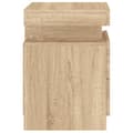 Miniatyrbild 11 av 11: vidaXL Sängbord med LED-lampor 2 st sonoma-ek 35x39x55 cm -  Nattduksbord
