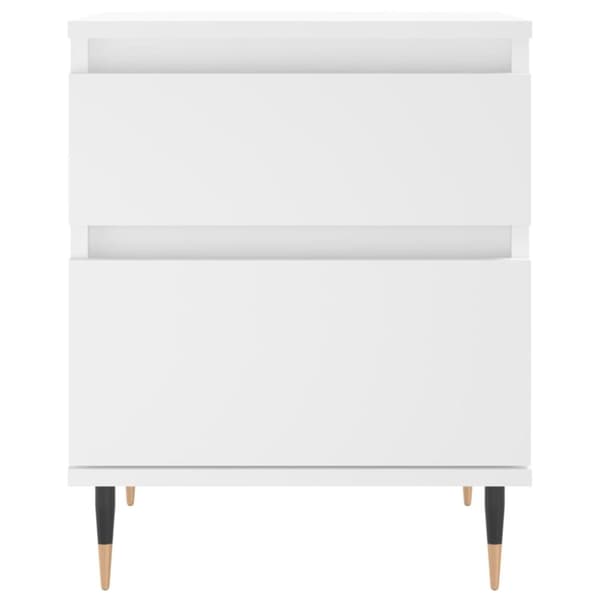 vidaXL sengeborde 2 stk. 40x35x50 cm konstrueret træ hvid - Natborde