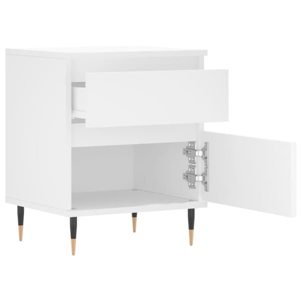 vidaXL sengeborde 2 stk. 40x35x50 cm konstrueret træ hvid - Natborde