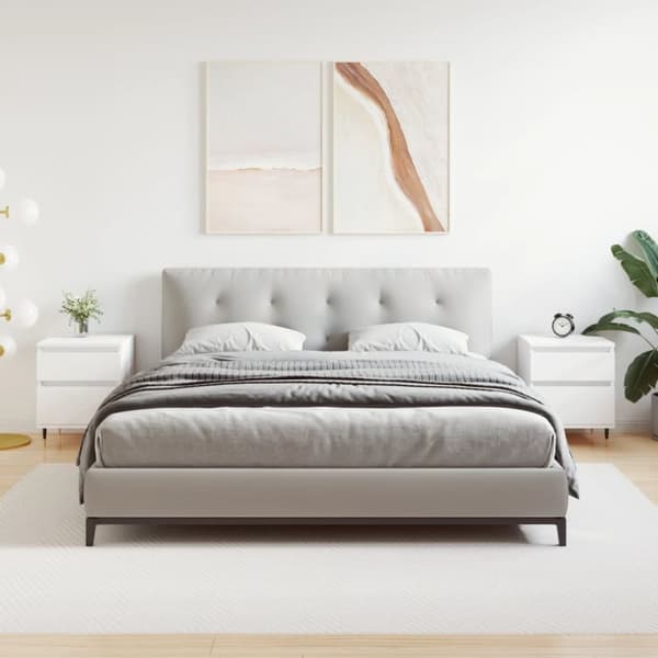 vidaXL sengeborde 2 stk. 40x35x50 cm konstrueret træ hvid - Natborde