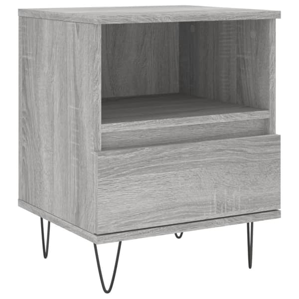 vidaXL sengebord 40x35x50 cm konstrueret træ grå sonoma-eg - Natborde