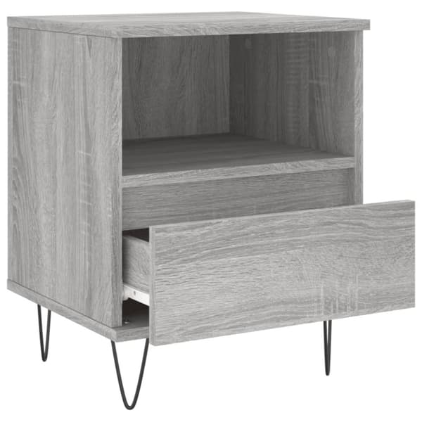 vidaXL sengebord 40x35x50 cm konstrueret træ grå sonoma-eg - Natborde