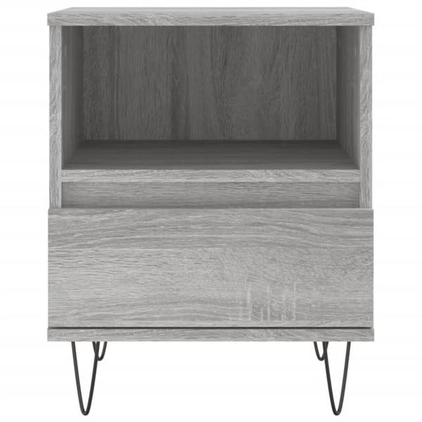 vidaXL sengebord 40x35x50 cm konstrueret træ grå sonoma-eg - Natborde