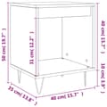 Pikkukuva 11 / 11: vidaXL Yöpöydät 2 kpl musta 40x35x50 cm tekninen puu -  Yöpöydät
