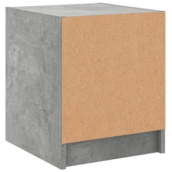 vidaXL sengeborde 2 stk. med glaslåger 35x37x42 cm betongrå - Natborde