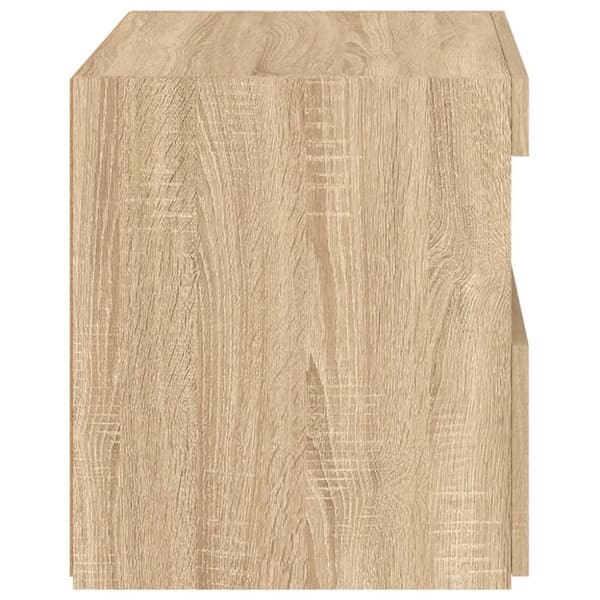 vidaXL sengebord med LED-lys 50x40x45 cm sonoma-eg - Natborde