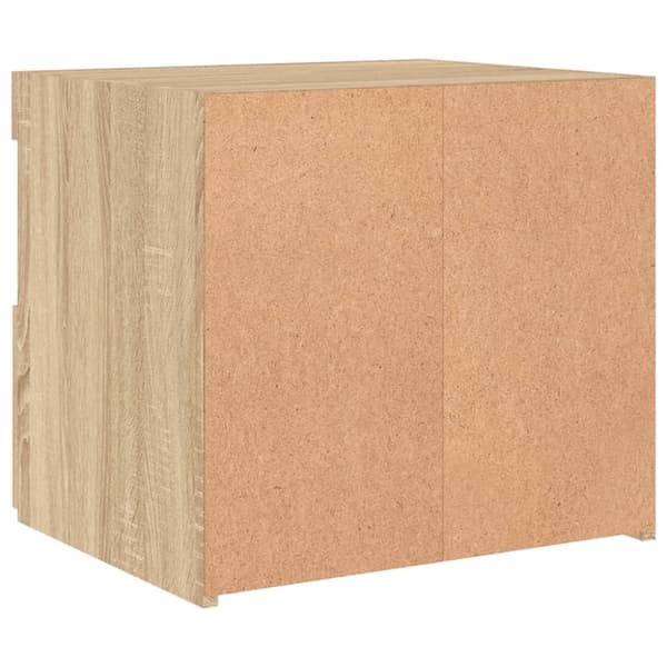 vidaXL sengebord med LED-lys 50x40x45 cm sonoma-eg - Natborde