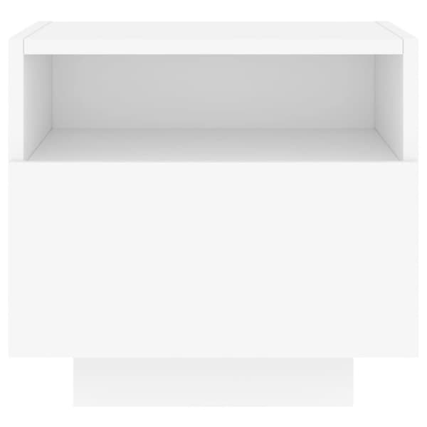 vidaXL Yöpöytä LED-valoilla 2 kpl valkoinen 40x39x37 cm - Yöpöydät