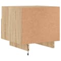 Miniatyrbillede 10 af 11: vidaXL sengebord med LED-lys 40x39x37 cm sonoma-eg -  Natborde