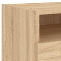 Miniatyrbillede 11 af 11: vidaXL sengebord med LED-lys 40x39x37 cm sonoma-eg -  Natborde