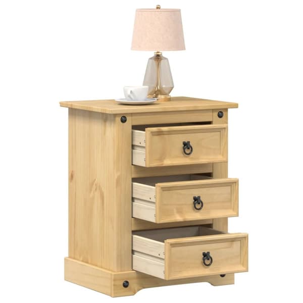 vidaXL Sängbord Corona 53x39x66 cm massiv furu -  Nattduksbord