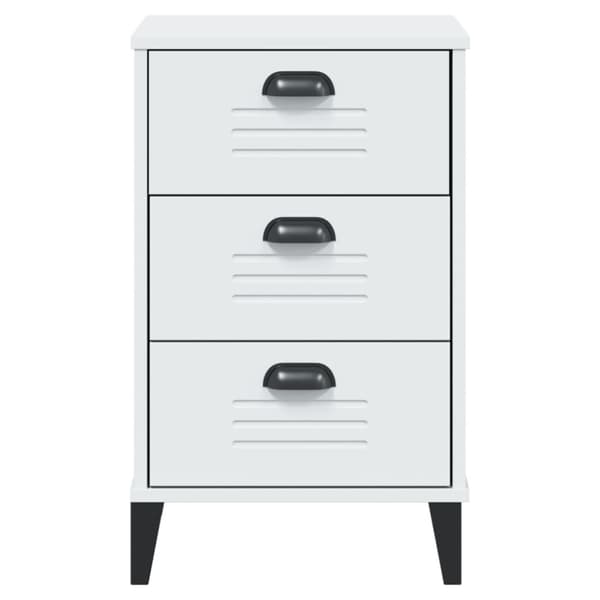 vidaXL sengebord VIKEN massivt fyrretræ hvid -  Natborde