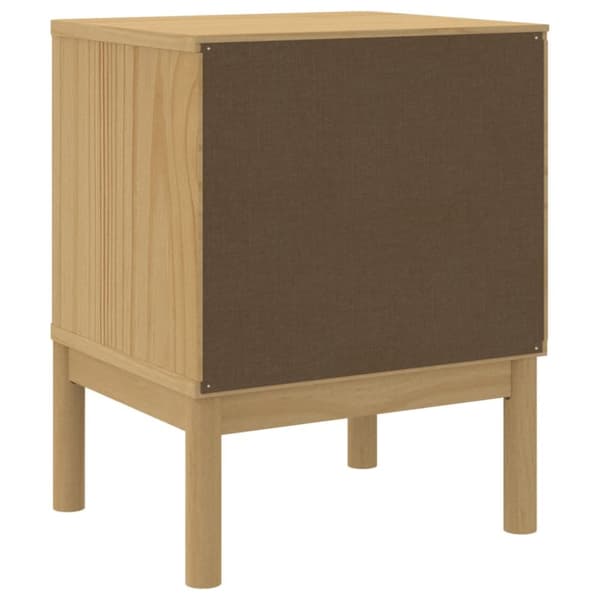 vidaXL sengebord 45x39x57 cm massivt fyrretræ gyldenbrun -  Natborde