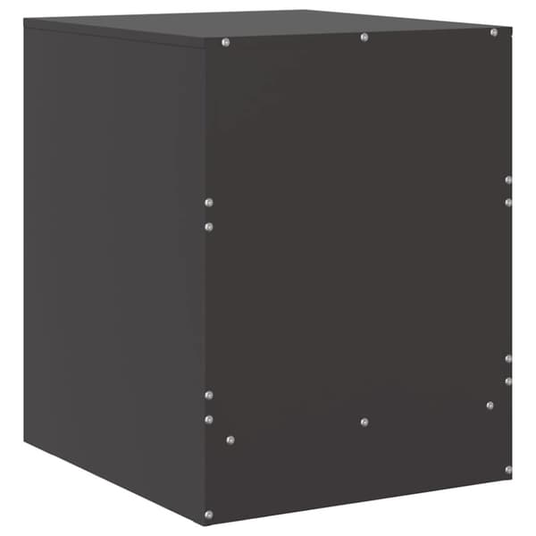 vidaXL Nattbord svart 34,5x39x44 cm stål
