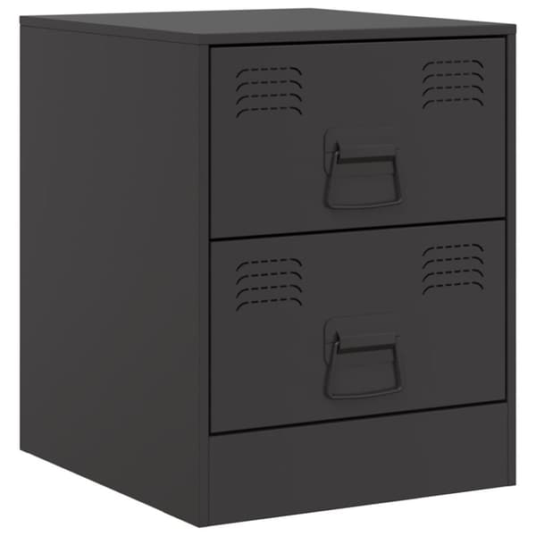 vidaXL Nattbord svart 34,5x39x44 cm stål
