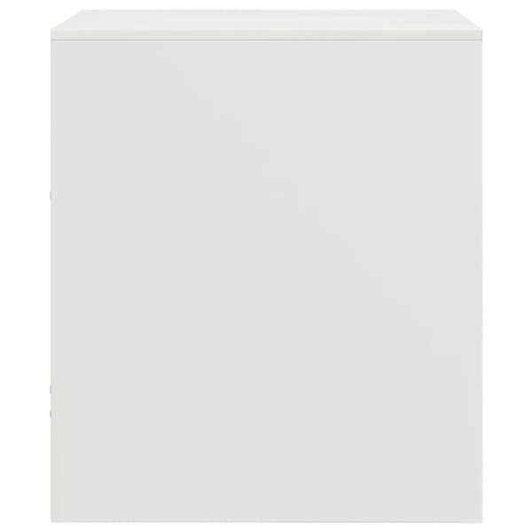 vidaXL Sängskåp 2 st vit 34,5x39x44 cm stål
