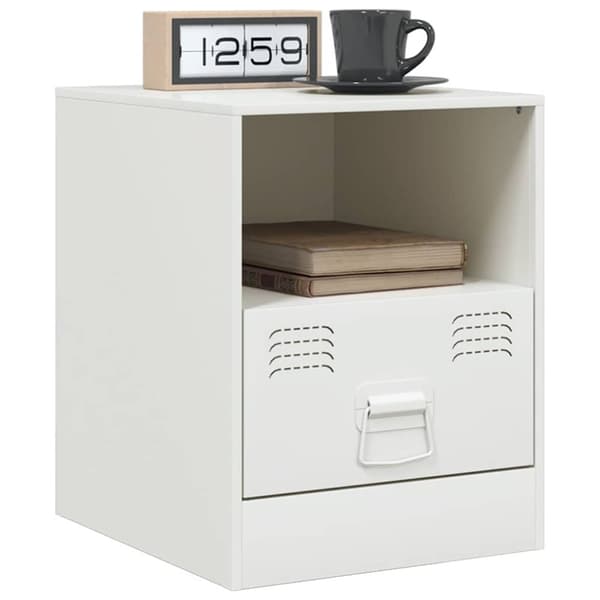 vidaXL sengeborde 2 stk. 34,5x39x44 cm stål hvid