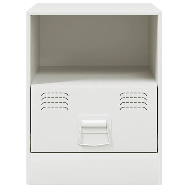 vidaXL sengeborde 2 stk. 34,5x39x44 cm stål hvid