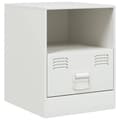 Miniatyrbillede 7 af 11: vidaXL sengeborde 2 stk. 34,5x39x44 cm stål hvid