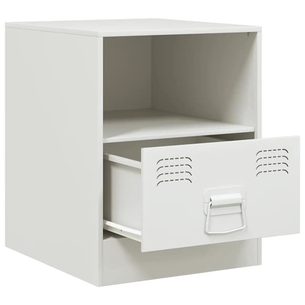 vidaXL sengeborde 2 stk. 34,5x39x44 cm stål hvid