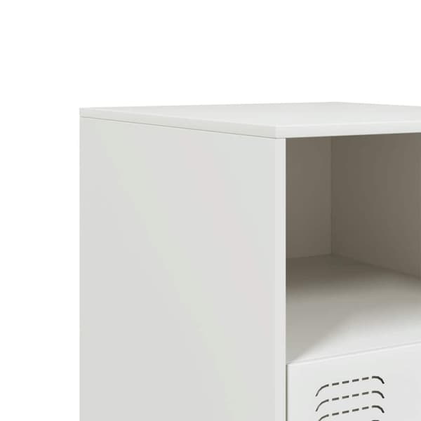 vidaXL sengeborde 2 stk. 34,5x39x44 cm stål hvid