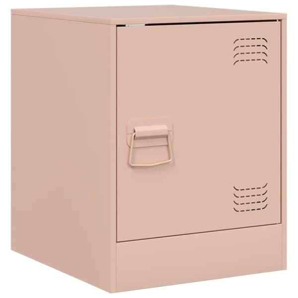 vidaXL sengeborde 2 stk. 34,5x39x44 cm stål lyserød