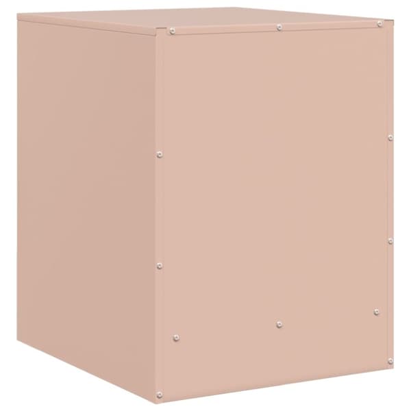 vidaXL sengeborde 2 stk. 34,5x39x44 cm stål lyserød