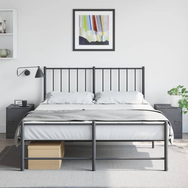 vidaXL Nattbord 2 stk antrasitt 34,5x39x44 cm stål
