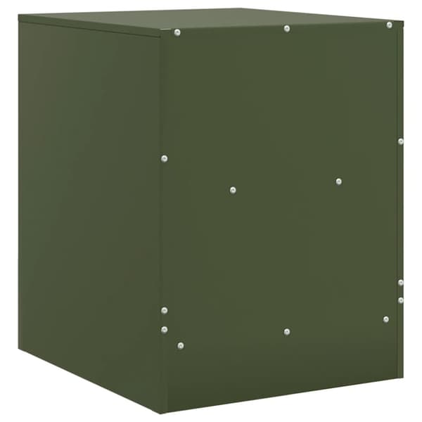 vidaXL sengeborde 2 stk. 34,5x39x44 cm stål olivengrøn