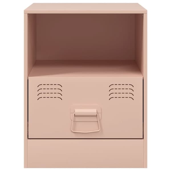 vidaXL Sängskåp rosa 34,5x39x44 cm stål