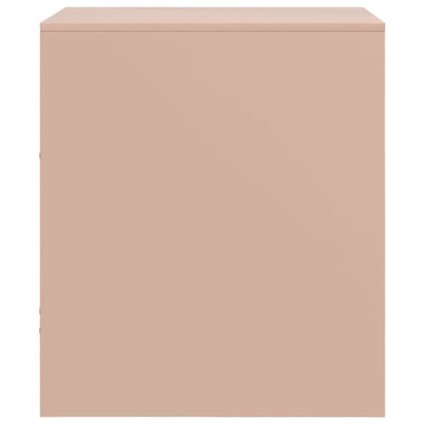 vidaXL Sängskåp rosa 34,5x39x44 cm stål