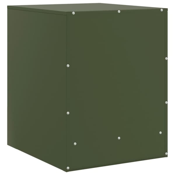 vidaXL sengeborde 2 stk. 34,5x39x44 cm stål olivengrøn